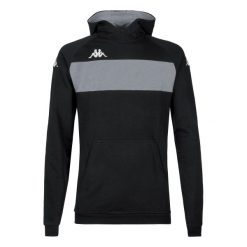 Bluza z kapturem Kappa Daccio. Czarne bluzy męskie Kappa, l, bez wzorów, z bawełny, sportowe, bez ramiączek, z kapturem. W wyprzedaży za 154.05 zł.