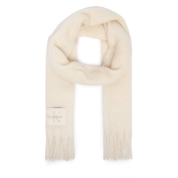 Szalik Calvin Klein. Białe szaliki damskie Calvin Klein, bez wzorów. Za 329.99 zł.
