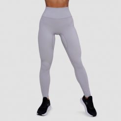 Legginsy damskie functional training z wysokim stanem szare FIT. Szare legginsy damskie GYMBEAM, bez wzorów, z elastanu. Za 115.90 zł.