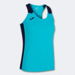 Tank top do biegania damski Joma Record II. Niebieskie topy damskie Joma, l, bez wzorów, bez kołnierzyka, bez ramiączek. Za 105.00 zł.