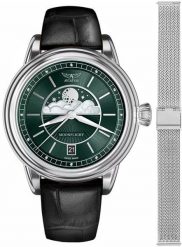Zegarek damski Aviator V.1.33.0.262.4BM-SET srebrny. Szare zegarki damskie AVIATOR, srebrne. Za 3,116.57 zł.