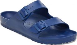Birkenstock klapki Arizona EVA 1019142 NAVY (szerokość wąska) 39. Niebieskie klapki damskie Birkenstock, bez wzorów, sportowe, bez obcasa, bez zapięcia. Za 370.64 zł.