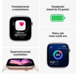 Smartwatch Apple Watch Series 11 GPS+Cellular koperta 46 mm z aluminium w kolorze gwiezdnej szarości, pasek sportowy w kolorze czarnym - rozmiar S/M. Czarne zegarki smartwatch Apple, bez wzorów. Za 2,796.95 zł.