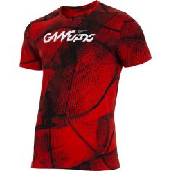 T-shirt męski TSM239 - czerwony allover. Czerwone t-shirty męskie 4F, m, bez wzorów, bez kołnierzyka, bez ramiączek. W wyprzedaży za 49.99 zł.