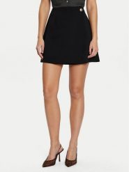 Guess Spódnica mini W5RD68 WGLO2 Czarny Regular Fit. Czarne spódnice damskie Guess, xs, z aplikacjami, z syntetyku, mini. Za 249.99 zł.