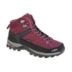 Buty trekkingowe damskie CMP Rigel Mid. Czarne obuwie trekkingowe damskie CMP, z gumy, bez zapięcia. Za 449.99 zł.