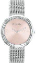 Zegarek Calvin Klein Damski różowa tarcza 34 mm (25200149). Czerwone zegarki damskie Calvin Klein. Za 604.99 zł.