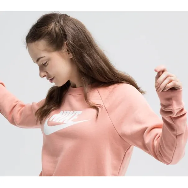 Nike Bluza W Nsw Essntl Crew Flc Hbr , różowy, rozmiar L. Czerwone bluzy damskie Nike, l, bez wzorów, z bawełny, bez ramiączek, bez kaptura. Za 179.99 zł.