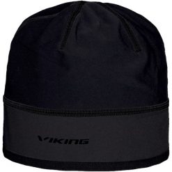 Czapka do biegania dla dorosłych Viking Palmer GORE-TEX Infinium z Windstopper. Czarne czapki damskie Viking, bez wzorów, z gore-texu. Za 89.90 zł.