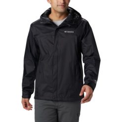 Kurtka uniwersalna męska Columbia Watertight II Rain Jacket. Niebieskie kurtki męskie Columbia, m, bez wzorów, z syntetyku, klasyczne, z kapturem. Za 379.99 zł.