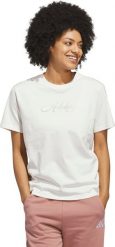 Adidas Koszulka damska adidas Cursive Wordmark Graphic biała KQ6404 XL. Białe bluzki damskie Adidas, xl, bez wzorów, bez kołnierzyka, bez ramiączek. Za 94.53 zł.