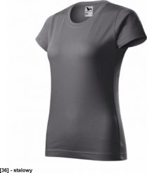 Basic 134 - ADLER - Koszulka damska, 160 g/m2 - stalowy XL. Szare bluzki damskie MALFINI, m, bez wzorów, bez kołnierzyka, bez ramiączek. Za 33.28 zł.