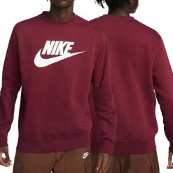 Bluza sportowa męska Nike Sportswear DQ4912-638. Czerwone bluzy sportowe męskie Nike, m, bez wzorów, bez kaptura. Za 159.00 zł.
