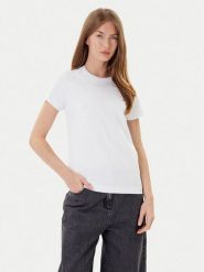 PINKO T-Shirt Bussolotto 100355 A2RD Biały Regular Fit. Białe t-shirty damskie Pinko, m, bez wzorów, z bawełny, bez kołnierzyka, bez ramiączek. Za 389.99 zł.