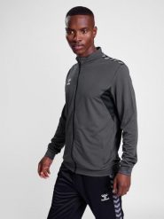Kurtka z dresu Hummel Authentic Pl. Szare kurtki męskie Hummel, l, bez wzorów, z dresówki, sportowe, bez kaptura. Za 212.65 zł.