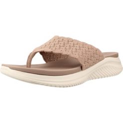 Sandały SKECHERS 119971S Brązowy. Brązowe sandały damskie Skechers, bez wzorów, z materiału, bez obcasa, bez zapięcia. Za 290.00 zł.