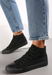 Czarne Trampki za Kostkę Sznurowane Fenor. Czarne trampki i tenisówki damskie Renee, bez wzorów, za kostkę, bez zapięcia. Za 44.99 zł.
