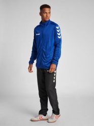 Bluza sportowa dla dorosłych Hummel Core Poly Jacket. Niebieskie bluzy damskie Hummel, xl, bez wzorów, z poliesteru, klasyczne, bez ramiączek, bez kaptura. Za 89.00 zł.