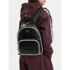 Plecak Reebok. Czarne plecaki damskie Reebok, bez wzorów. Za 189.99 zł.