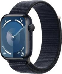 Smartwatch Apple Watch 9 45mm GPS Midnight Alu Sport Loop Granatowy (MR9C3). Niebieskie zegarki smartwatch Apple, bez wzorów. Za 1,985.01 zł.