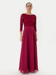 Swing Sukienka wieczorowa 5AI11800 Bordowy Regular Fit. Czerwone sukienki damskie Swing, bez wzorów, z syntetyku, wizytowe, bez kołnierzyka, bez ramiączek. Za 869.99 zł.