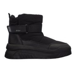 Buty Lee Cooper LCJ-24-47-3141LA czarne. Czarne śniegowce damskie z materiału, bez zapięcia. Za 285.68 zł.