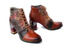 LAURA VITA 0007320 Maevao 22 camel, trzewiki damskie. Brązowe botki damskie Laura Vita, bez wzorów, ze skóry, bez obcasa, na obcasie, bez zapięcia. Za 438.08 zł.