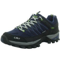 Buty trekkingowe męskie CMP Rigel Low. Czarne buty zimowe męskie CMP, bez wzorów, z materiału, bez obcasa, bez zapięcia. Za 319.99 zł.