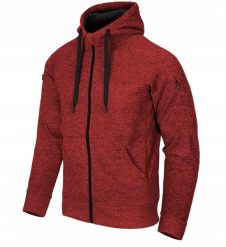 Covert Tactical Hoodie (FullZip) - Melange Red - XS/Regular. Czerwone bluzy sportowe męskie Helikon, m, bez wzorów, bez kaptura. Za 269.99 zł.