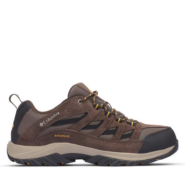 Trekkingi Columbia. Brązowe buty zimowe męskie Columbia, bez wzorów, bez obcasa, bez zapięcia. Za 339.99 zł.