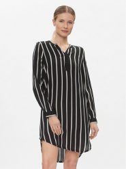 Kaffe Sukienka koszulowa Marana 10551803 Czarny Relaxed Fit. Czarne sukienki damskie Kaffe, bez wzorów, z wiskozy, bez kołnierzyka, bez ramiączek, koszulowe. Za 159.99 zł.