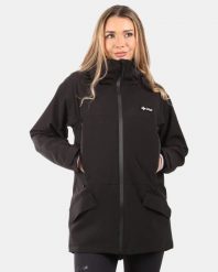 Damski płaszcz outdoorowy Kilpi AYRA-W. Czarne płaszcze damskie Kilpi, l, bez wzorów, z materiału, eleganckie, bez kołnierzyka, bez kaptura. Za 731.89 zł.