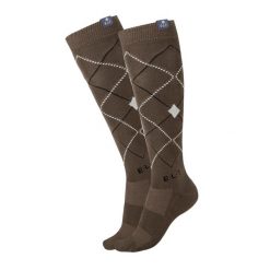 Damskie skarpety jeździeckie ELT Argyle. Niebieskie skarpetki damskie ELT, bez wzorów, z bawełny. Za 85.00 zł.