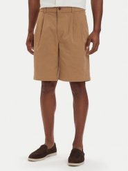 Calvin Klein Jeans Szorty materiałowe LV04RF612G Beżowy ciemny Regular Fit. Brązowe szorty męskie Calvin Klein Jeans, bez wzorów, z jeansu. Za 369.99 zł.