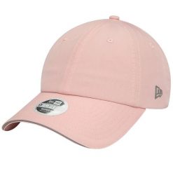 Czapka z daszkiem damska New Era 9FORTY Wmns Ponytail Open Back Cap. Czerwone czapki damskie New Era, bez wzorów, z materiału, sportowe. Za 212.75 zł.