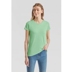 Fruit of the Loom Iconic 150 koszulka damska Green Claro. Białe bluzki damskie fruit of the loom, m, bez wzorów, z bawełny, klasyczne, bez kołnierzyka, bez ramiączek. Za 144.99 zł.