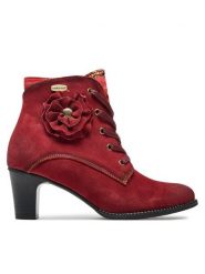 Laura Vita Botki Elcodieo 01 Czerwony. Czerwone botki damskie Laura Vita, bez wzorów, ze skóry, bez obcasa, na słupku, bez zapięcia. Za 479.99 zł.