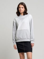 Bluza damska z kapturem szara Kaitlyn 901. Szare bluzy damskie BIG STAR, na jesień, l, bez wzorów, z bawełny, klasyczne, bez ramiączek, z kapturem. W wyprzedaży za 159.99 zł.