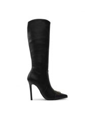 Just Cavalli Kozaki 77RA3S06 Czarny. Czarne kozaki damskie Just Cavalli, bez wzorów, ze skóry, bez obcasa, na szpilce, bez zapięcia. Za 1,639.00 zł.