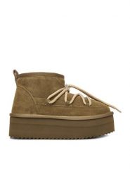 DeeZee Śniegowce W23Q11482 Khaki. Brązowe śniegowce damskie DeeZee, z materiału, bez zapięcia. Za 349.99 zł.