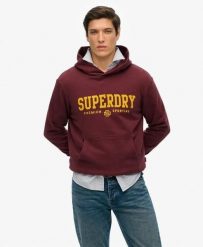 Superdry Bluza Core Sport z kapturem, 100% bawełna, luźny krój – Port Red. Czerwone bluzy damskie Superdry, xl, bez wzorów, z bawełny, klasyczne, bez ramiączek, z kapturem. Za 464.20 zł.
