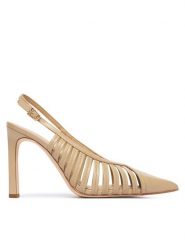 MICHAEL Michael Kors Szpilki Adriana 40T6ADHP1L Beżowy. Brązowe szpilki damskie MICHAEL Michael Kors, bez wzorów, ze skóry, bez obcasa, na szpilce, bez zapięcia. Za 703.99 zł.