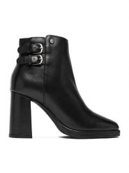 Beverly Hills Polo Club Botki CEO-WI44-LAUREN-01 Czarny. Czarne botki damskie Beverly Hills Polo Club, bez wzorów, ze skóry, bez obcasa, na słupku, bez zapięcia. Za 339.99 zł.