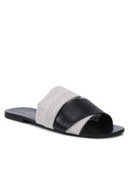 DeeZee Klapki LS5218-13 Beżowy. Brązowe klapki damskie DeeZee, bez wzorów, z materiału, bez obcasa, bez zapięcia. Za 63.99 zł.