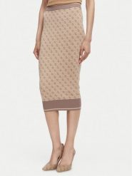 Guess Spódnica ołówkowa W6YD19 Z0961 Beżowy Slim Fit. Brązowe spódnice damskie Guess, s, z aplikacjami, z syntetyku, ołówkowe. Za 394.99 zł.