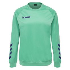 Bluza do piłki ręcznej dla dorosłych Hummel Promo Poly Sweatshirt. Niebieskie bluzy sportowe męskie Hummel, s, bez wzorów, bez kaptura, do piłki ręcznej. Za 178.00 zł.