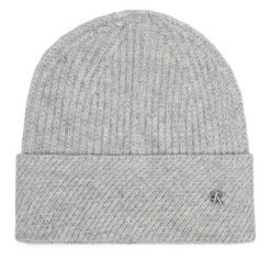 Czapka Calvin Klein. Szare czapki damskie Calvin Klein, na zimę, bez wzorów. Za 169.99 zł.
