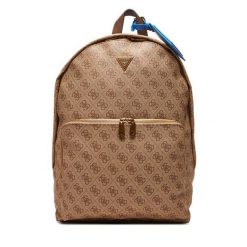 Plecak Guess. Brązowe plecaki męskie Guess, z aplikacjami, sportowe. Za 379.99 zł.