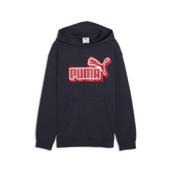 Młodzieżowa luźna bluza z kapturem Essentials Logo Lab PUMA. Niebieskia bluzy damskie Puma, m, bez wzorów, eleganckie, bez ramiączek, z kapturem. Za 199.00 zł.