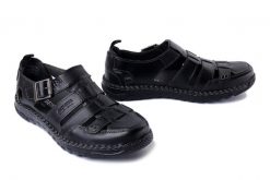 JOSEF SEIBEL 42708 859 105 Wilson 08 black-black, sandały męskie. Czarne sandały męskie Josef Seibel, na lato, bez wzorów, ze skóry, bez zapięcia. Za 311.92 zł.